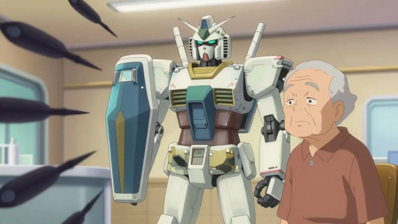 Heroic medical robot protecting an elderly person from cognitive health risks