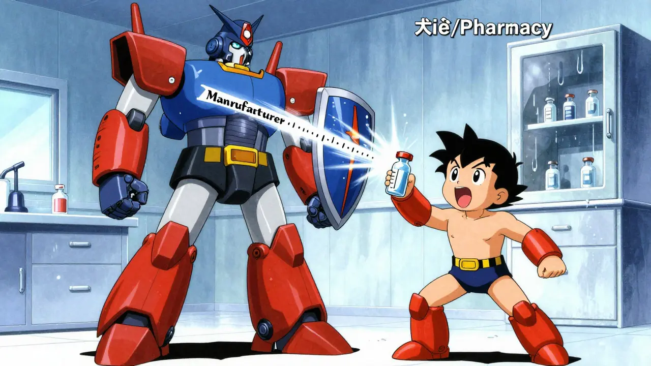 Two robots comparing long and short medication timelines in split environment