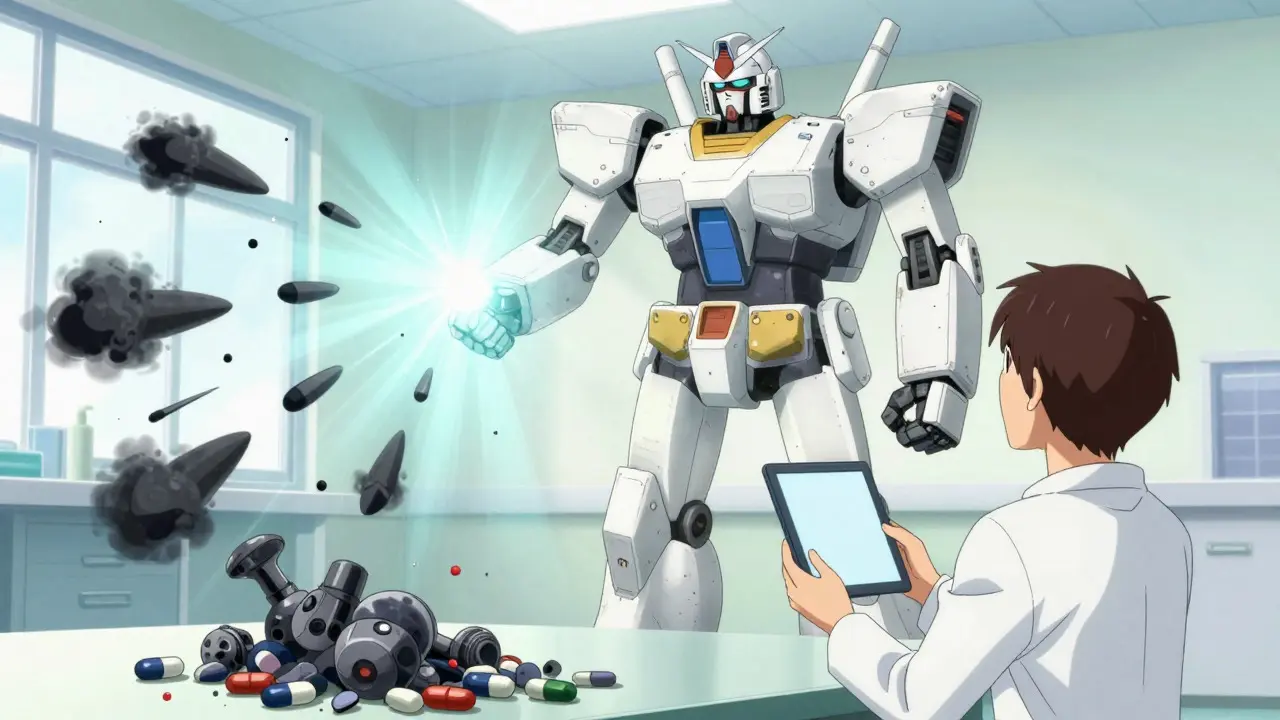 Guardian robot protecting patient during medication review
